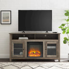 Meuble TV cheminée Highboy 2 portes Middlebrook de 58 pouces