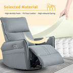 Fauteuil inclinable pivotant et berçant Power 270 avec ports USB, petits fauteuils inclinables électriques en PU pour petits espaces