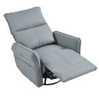Fauteuil inclinable pivotant et berçant Power 270 avec ports USB, petits fauteuils inclinables électriques en PU pour petits espaces