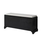Banc de rangement en bois avec coussin, 3 tiroirs et 3 paniers