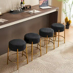 Tabourets de bar modernes noirs et dorés 20 avec pieds de support robustes (lot de 2)