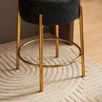 Tabourets de bar modernes noirs et dorés 20 avec pieds de support robustes (lot de 2)