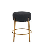 Tabourets de bar modernes noirs et dorés 20 avec pieds de support robustes (lot de 2)