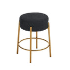Tabourets de bar modernes noirs et dorés 20 avec pieds de support robustes (lot de 2)
