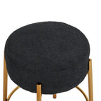 Tabourets de bar modernes noirs et dorés 20 avec pieds de support robustes (lot de 2)
