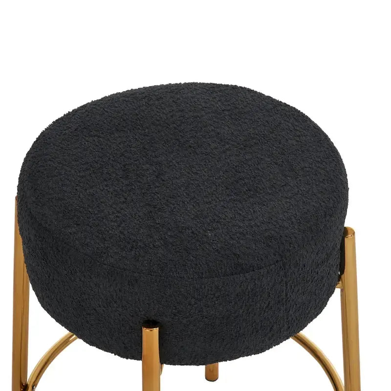 Tabourets de bar modernes noirs et dorés 20 avec pieds de support robustes (lot de 2)