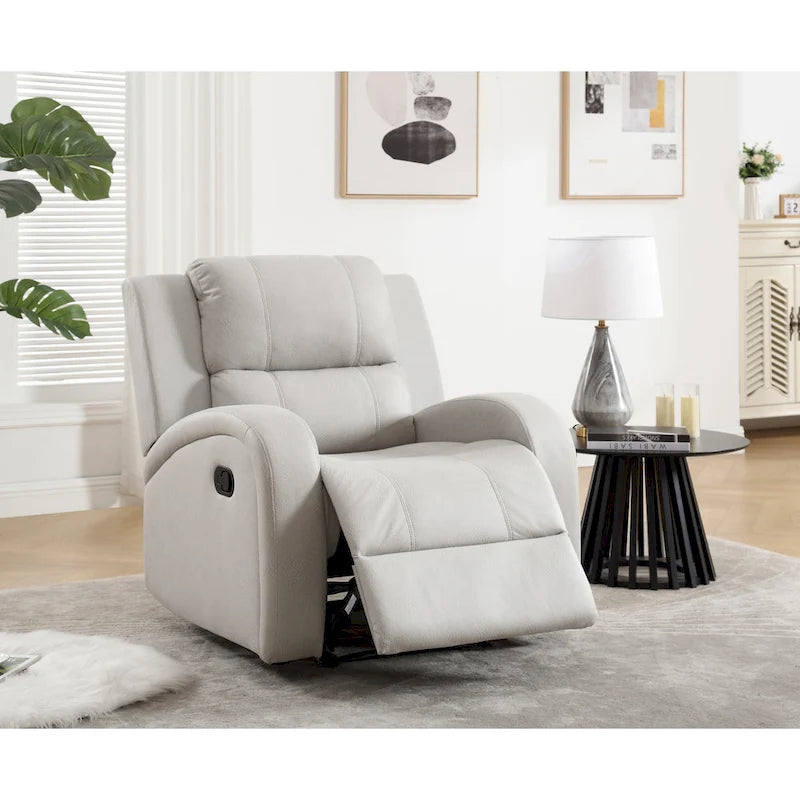 Fauteuil inclinable manuel moderne en similicuir souple