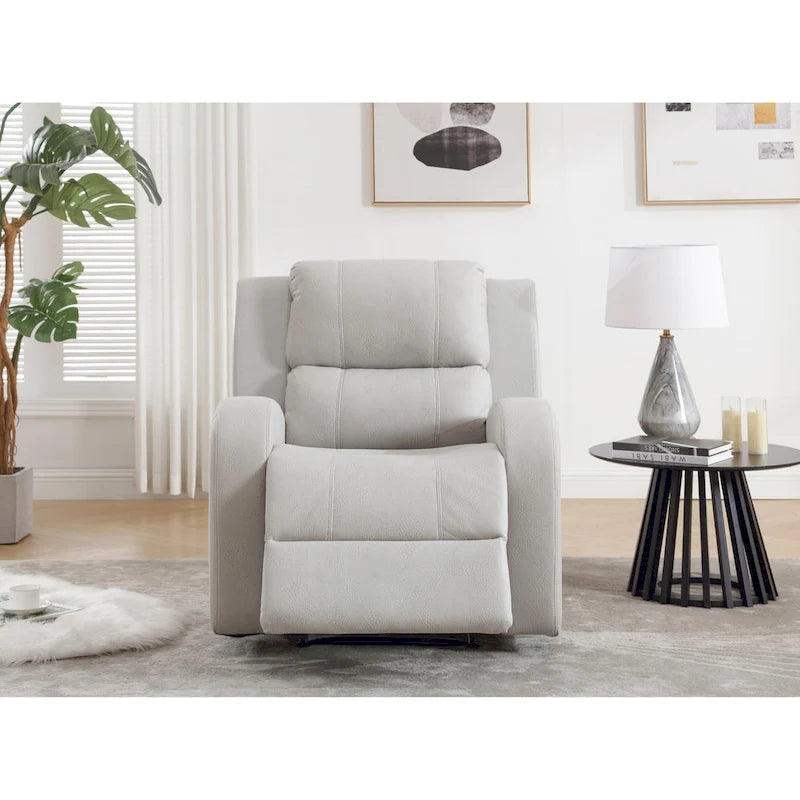 Fauteuil inclinable manuel moderne en similicuir souple