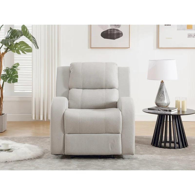 Fauteuil inclinable manuel moderne en similicuir souple