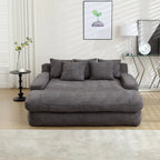Canapé paresseux 2 places en chenille avec 5 coussins de dossier