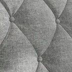 Canapé 3 places gris en polyester 78,75 avec dossier touffeté et coussins