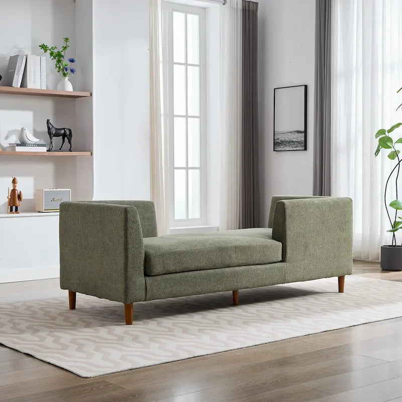 Large chaise longue moderne rembourrée double face