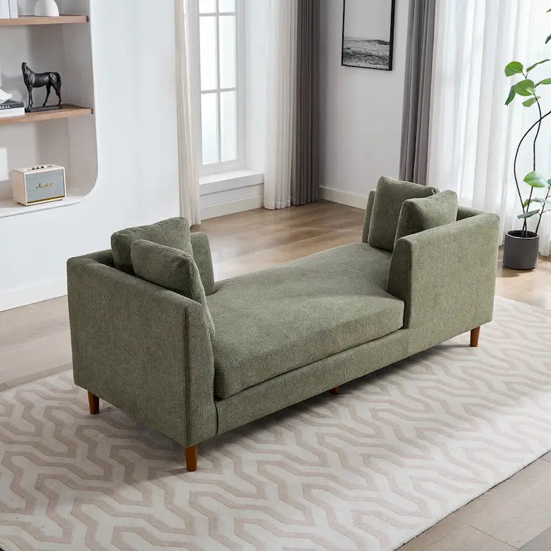 Large chaise longue moderne rembourrée double face