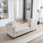 Large chaise longue moderne rembourrée double face