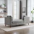 Large chaise longue moderne rembourrée double face