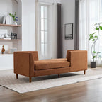 Large chaise longue moderne rembourrée double face