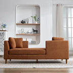 Large chaise longue moderne rembourrée double face