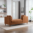 Large chaise longue moderne rembourrée double face