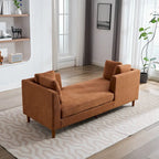 Large chaise longue moderne rembourrée double face