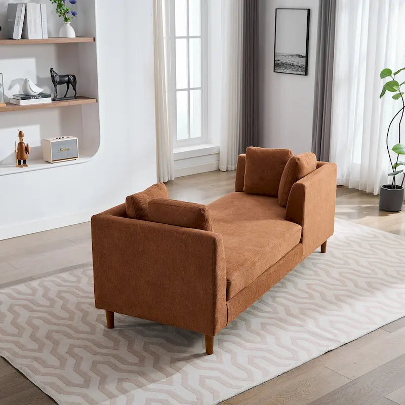 Large chaise longue moderne rembourrée double face