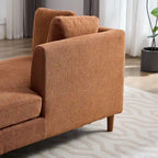 Large chaise longue moderne rembourrée double face