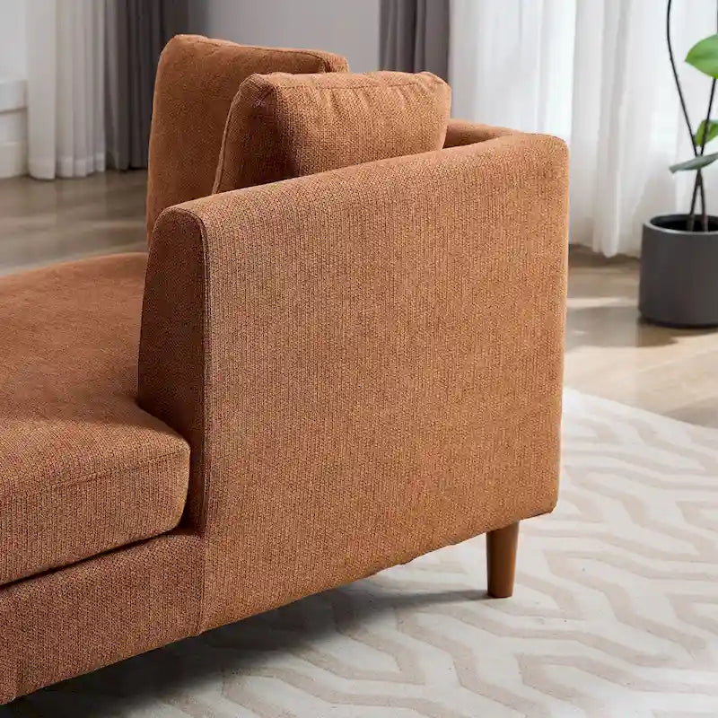 Large chaise longue moderne rembourrée double face