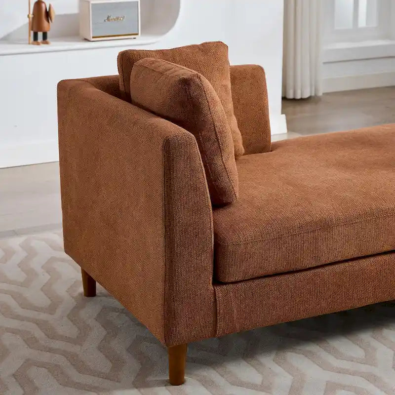 Large chaise longue moderne rembourrée double face