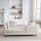 Large chaise longue moderne rembourrée double face