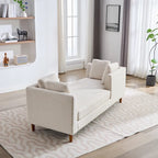 Large chaise longue moderne rembourrée double face
