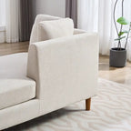 Large chaise longue moderne rembourrée double face