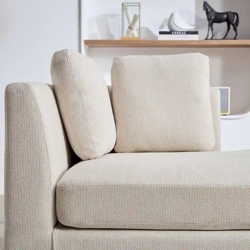 Large chaise longue moderne rembourrée double face
