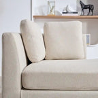 Large chaise longue moderne rembourrée double face