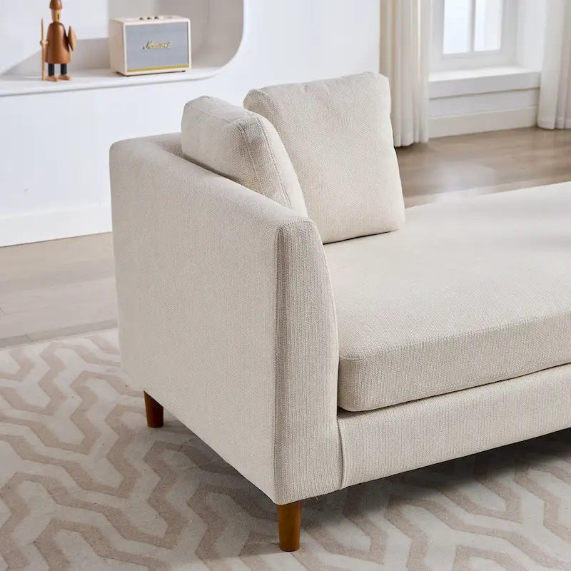 Large chaise longue moderne rembourrée double face