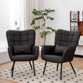 Fauteuil d'appoint moderne en cuir reconstitué (lot de 2)