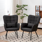 Fauteuil d'appoint moderne en cuir reconstitué (lot de 2)