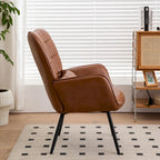 Fauteuil d'appoint moderne en cuir reconstitué (lot de 2)