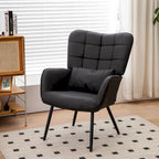Fauteuil d'appoint moderne en cuir reconstitué (lot de 2)