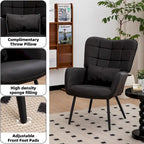 Fauteuil d'appoint moderne en cuir reconstitué (lot de 2)