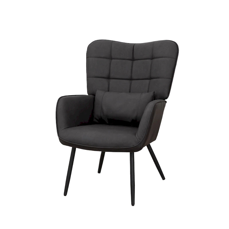 Fauteuil d'appoint moderne en cuir reconstitué (lot de 2)
