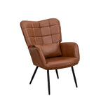 Fauteuil d'appoint moderne en cuir reconstitué (lot de 2)