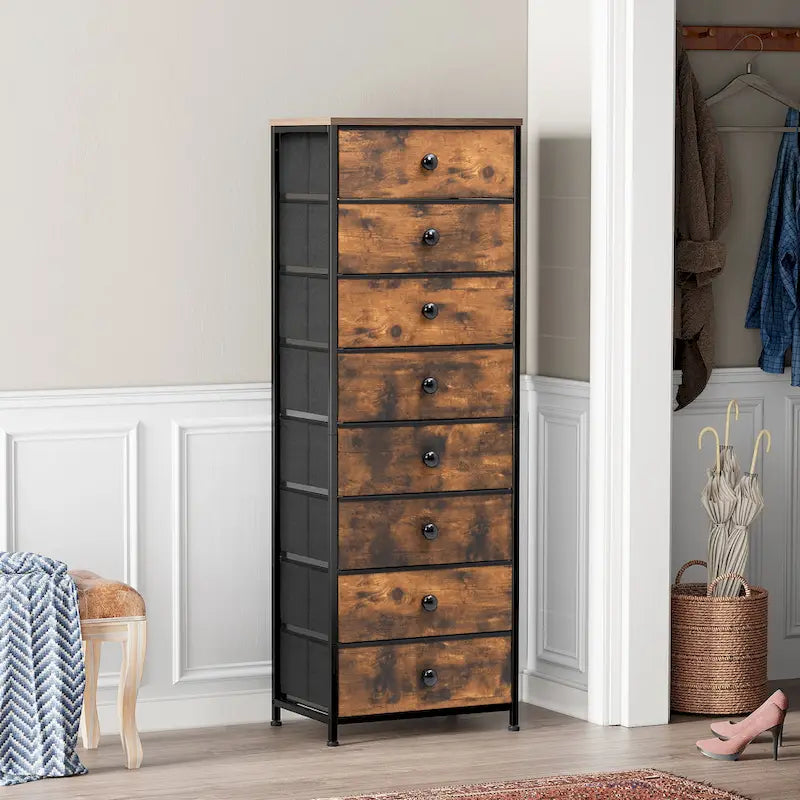 VredHom 8 Tiroirs Commode Tour de Rangement Verticale