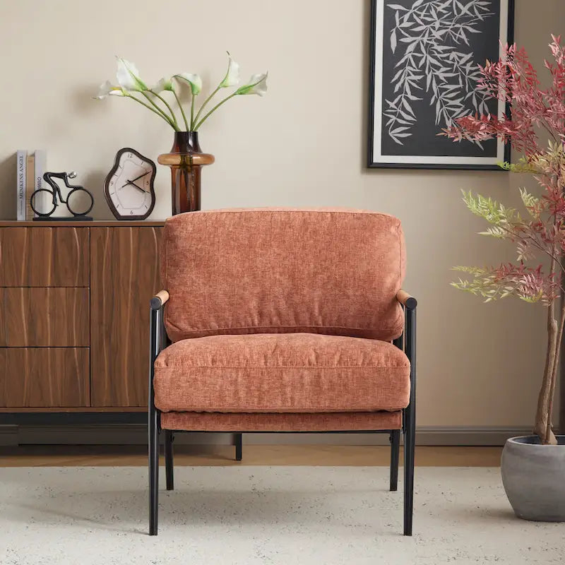 Fauteuil d'appoint rembourré moderne Varsts avec cadre en bois, émeraude par Christopher Knight Home