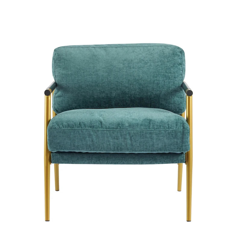 Fauteuil d'appoint rembourré moderne Varsts avec cadre en bois, émeraude par Christopher Knight Home