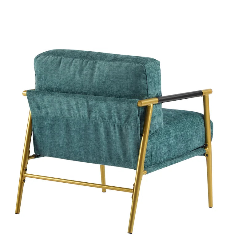Fauteuil d'appoint rembourré moderne Varsts avec cadre en bois, émeraude par Christopher Knight Home