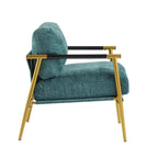 Fauteuil d'appoint rembourré moderne Varsts avec cadre en bois, émeraude par Christopher Knight Home