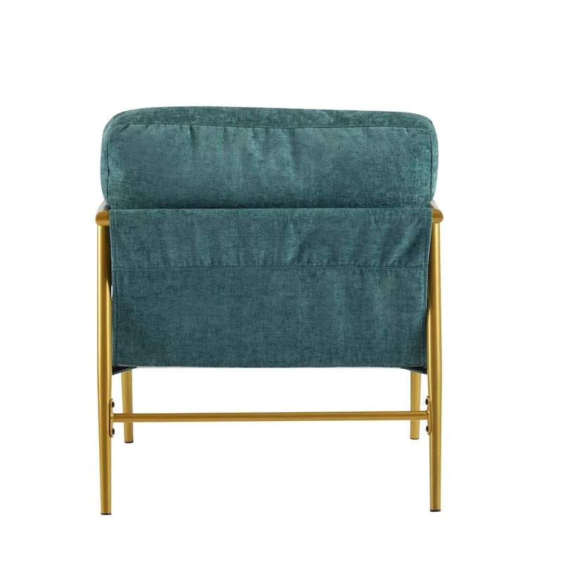 Fauteuil d'appoint rembourré moderne Varsts avec cadre en bois, émeraude par Christopher Knight Home