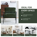 Fauteuil d'appoint rembourré moderne Varsts avec cadre en bois, émeraude par Christopher Knight Home