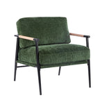 Fauteuil d'appoint rembourré moderne Varsts avec cadre en bois, émeraude par Christopher Knight Home