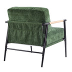 Fauteuil d'appoint rembourré moderne Varsts avec cadre en bois, émeraude par Christopher Knight Home