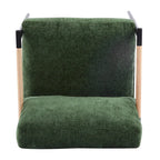 Fauteuil d'appoint rembourré moderne Varsts avec cadre en bois, émeraude par Christopher Knight Home